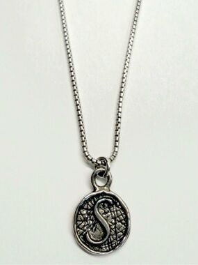 Silpada 925 Sterling Silver Initial “S” Pendant Necklace 16” + 2” Extender